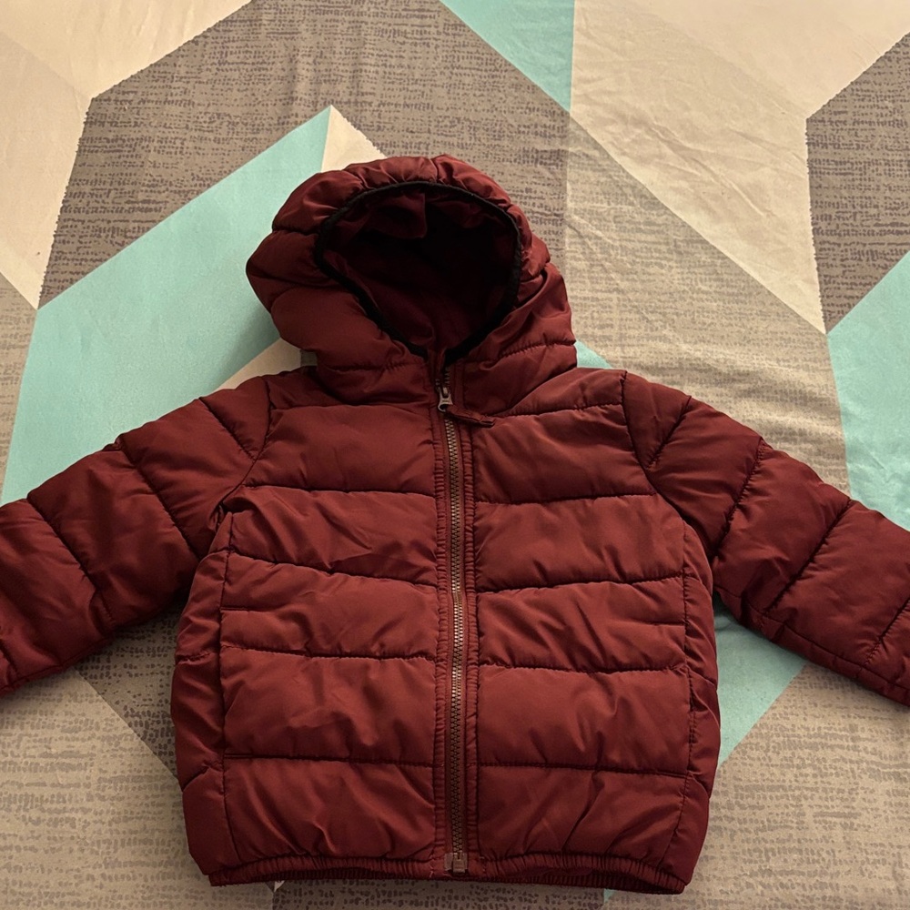 The Children's Place Maroon Puffer Jacket